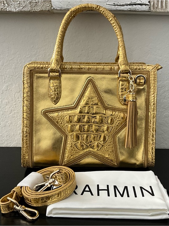 Brahmin Handbags - Brahmin Cami GOLD PEYSON Satchel Crossbody Shoulder W/Appliqué Star